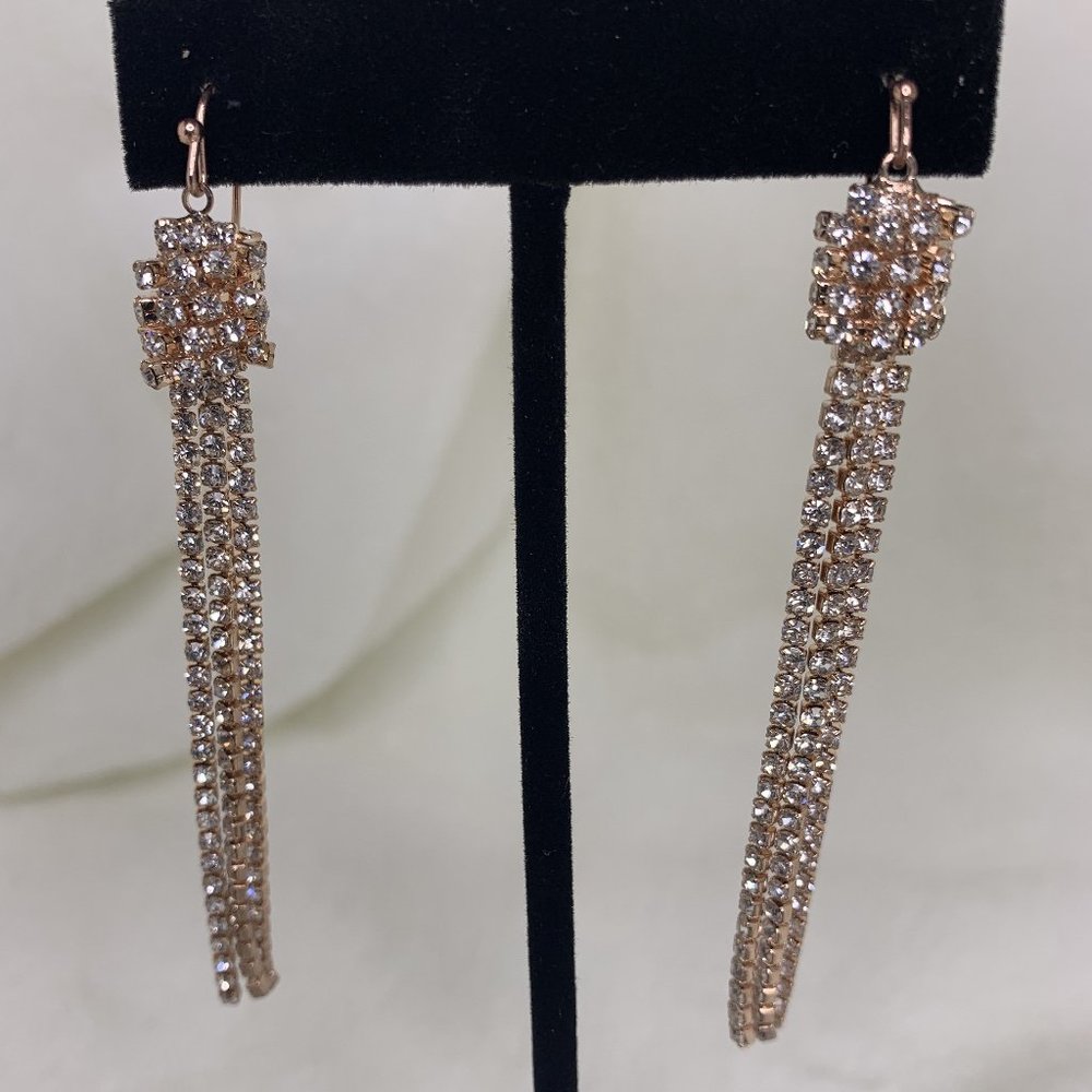 Rhinestone Tassel Earrings